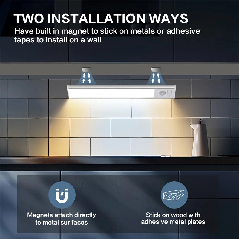 10-50cm Motion Sensor Light Night Wireless Lamp LED USB Battery Rechargeable Wall for Bedroom Kitchen Lighting Lights Room Decor