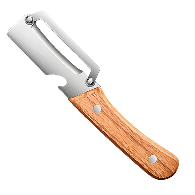 Multi Functional Vegetable Peeler For Kitchen Veggie Fruit Carrot Orange & Potato Peeler With Ergonomic Handle Julienne Wooden