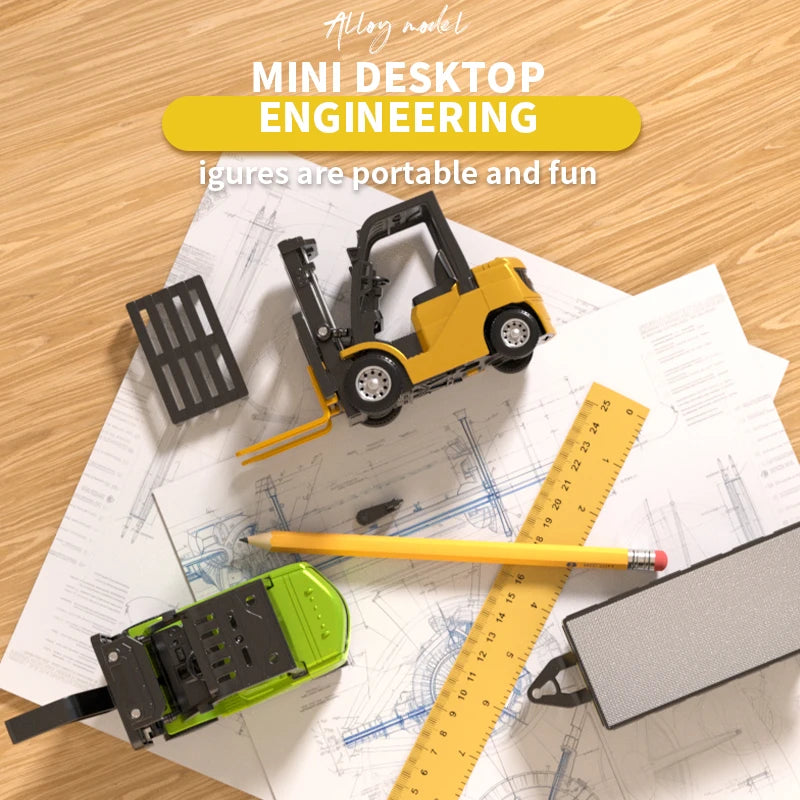 1: 64 Mini Remote Forklift Set, Lighting and Music, Durable Alloy Material, Supports APP Mobile Connection, Halloween Gift