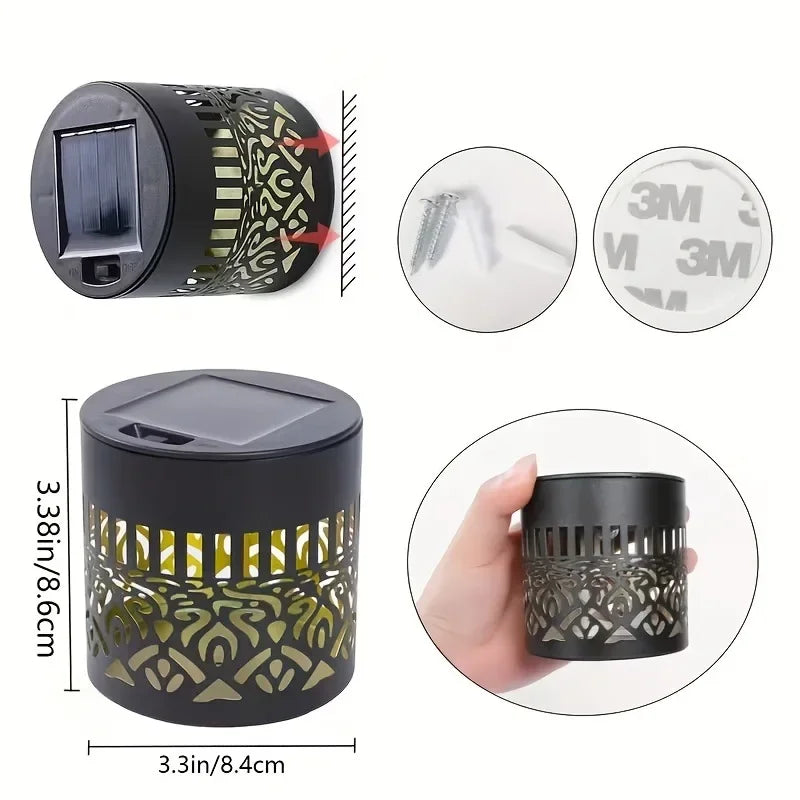 Outdoor Solar Wall Light with Mandala Sunflower Design Garden Courtyard Decoration Landscape Lighting for Patio Fence