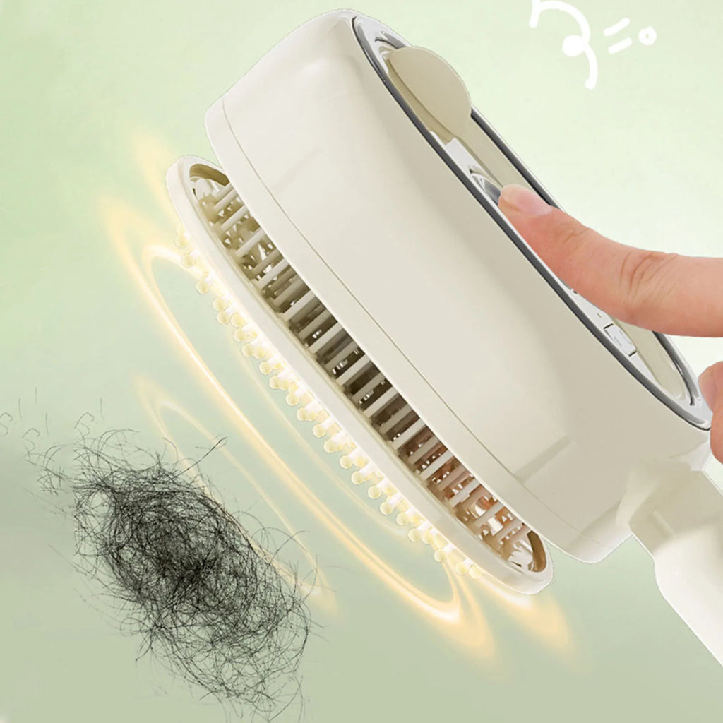 Wet Electrics Hairbrush with Water Spray Rechargeable Steams Hair Straightener USB-C Charging Anti-Static Red Light Hair Brush