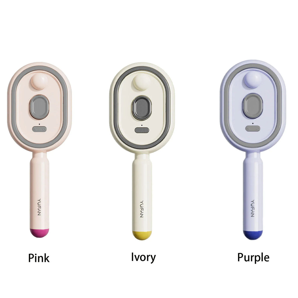 Wet Electrics Hairbrush with Water Spray Rechargeable Steams Hair Straightener USB-C Charging Anti-Static Red Light Hair Brush