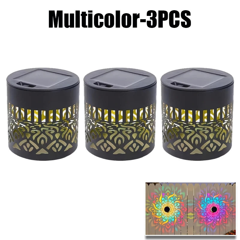 Outdoor Solar Wall Light with Mandala Sunflower Design Garden Courtyard Decoration Landscape Lighting for Patio Fence