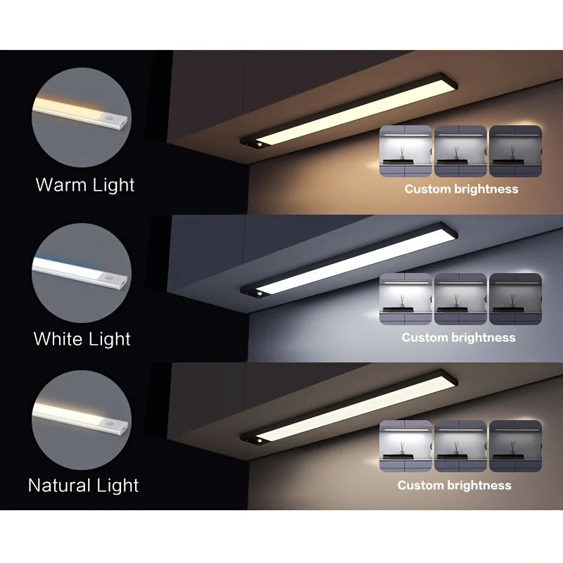 10-50cm Motion Sensor Light Night Wireless Lamp LED USB Battery Rechargeable Wall for Bedroom Kitchen Lighting Lights Room Decor