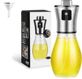 Oil Sprayer, Extremely Precise Oil Spray Bottle with funnel,Made of Stainless Steel and Glass, 200ML Oil Sprayer for Cooking