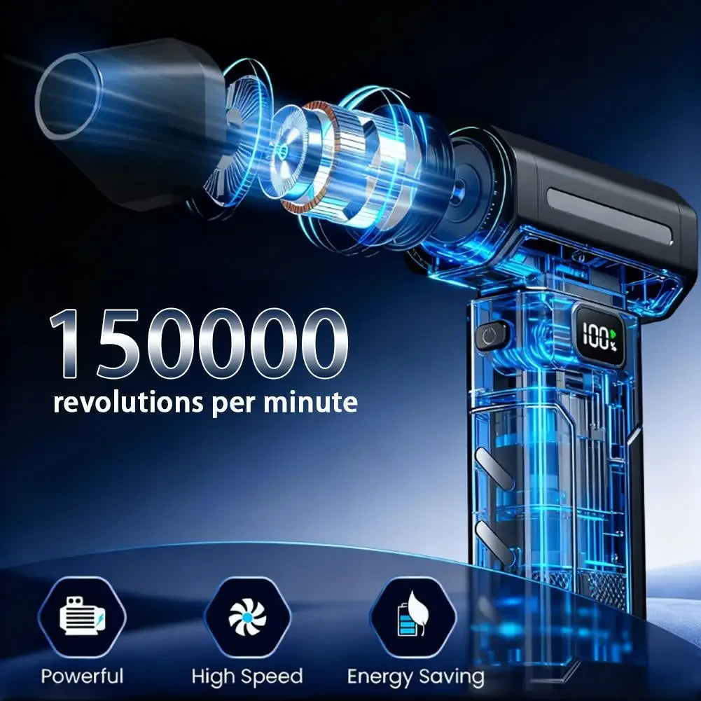 X8 Brushless Turbo Jet Fan Blower 150000RPM Powerful Electric Air Blower Vacuum Dust Cleaner Portable Dust Cleaner Violent Fan