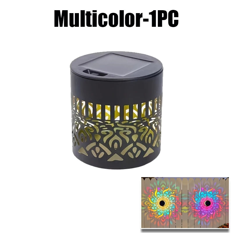 Outdoor Solar Wall Light with Mandala Sunflower Design Garden Courtyard Decoration Landscape Lighting for Patio Fence