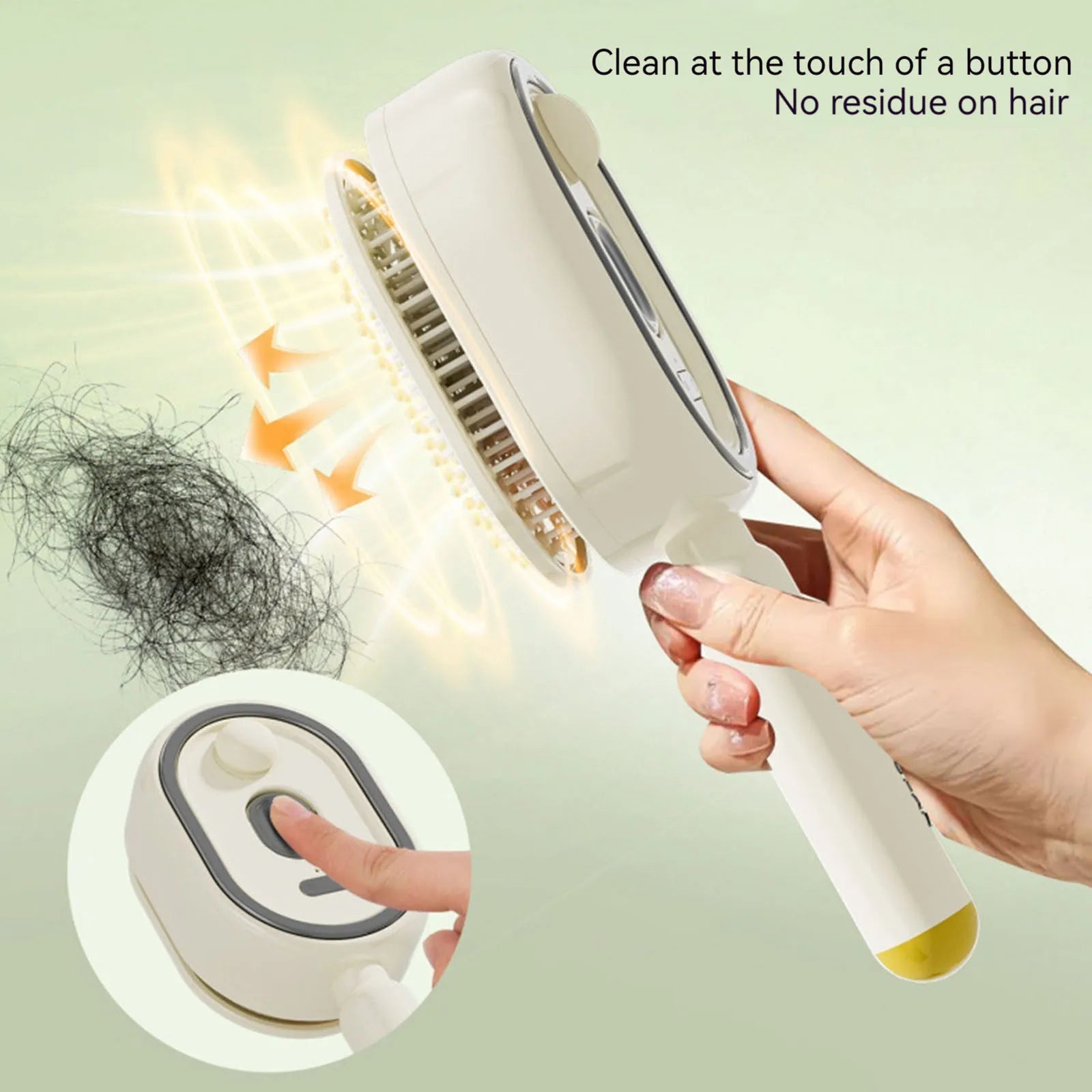 Wet Electrics Hairbrush with Water Spray Rechargeable Steams Hair Straightener USB-C Charging Anti-Static Red Light Hair Brush