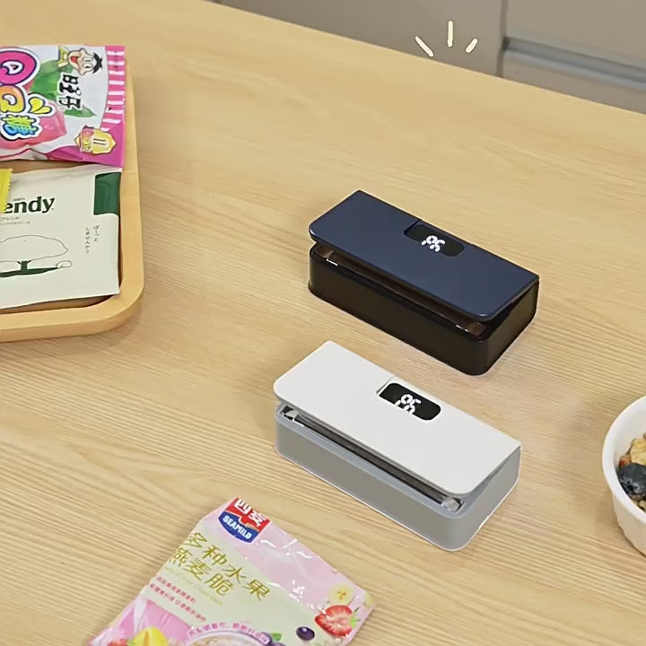Mini Heat Sealer Plastic Bag Heat Sealing Machine Rechargable Plastic Storage Package Sealer Handheld Clip Bag Food Heat Sealer